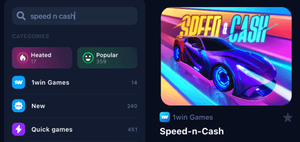 Start to play Speed&Cash Play Speed&Cash